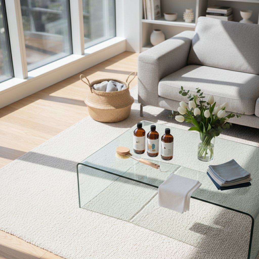 Modern home interior with organized living space showcasing practical maintenance solutions